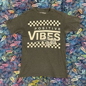 Eighty Eight Positive Vibes Vans style graphic tee size small unisex